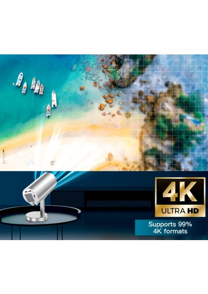 Mini 1080P Projektör SK12 Taşınabilir 4K Video Destekli Ev Sineması Video Android Smart indirimleri