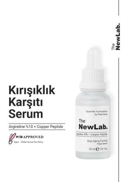 The Newlab Yüz Serumu 10% Argireline + Copper Peptide 30 ml