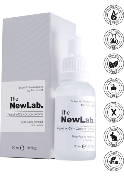 The Newlab Yüz Serumu 10% Argireline + Copper Peptide 30 ml