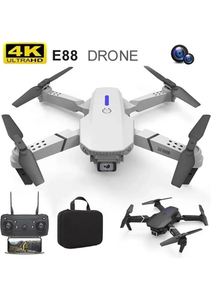 E88 4K Hd Çift Kameralı Drone App Kontrol Wifi Li Katlanabilir