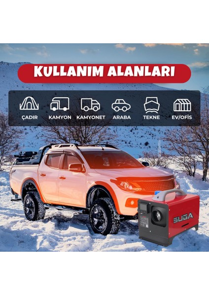 Plus 5kw 12V-24V-220V Taşınabilir Çanta Webasto Tipi Isıtıcı