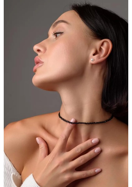 Le Noir Crystal Choker Kolye