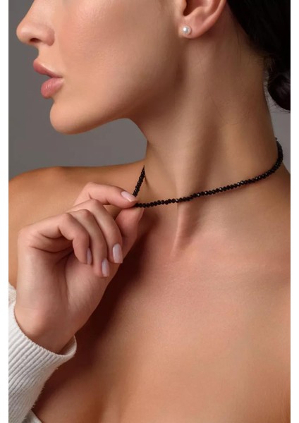 Le Noir Crystal Choker Kolye