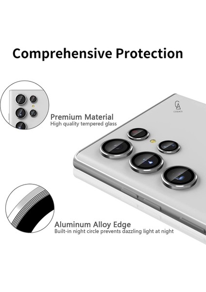 Samsung Galaxy S25 Ultra ile Uyumlu Temperli Cam Tekli Kamera Lens Koruyucu modelleri