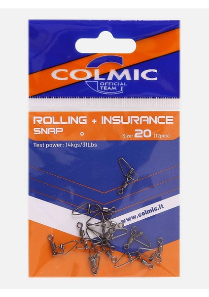 Rolling Insurance Snap Bilyalı Fırdöndülü Güvenlik Kilitli Klips 12P