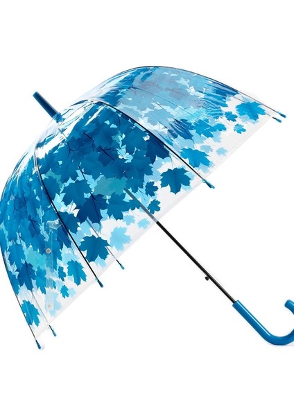 Yeşil Yaprak Şeffaf Umbrla Mavisi (Yurt Dışından)
