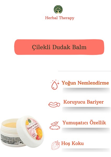 Çilekli Dudak Balmı, 20 ml