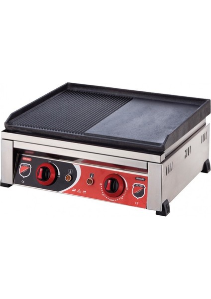 Elektrikli Döküm Izgara Yarısı Oluklu 50 cm