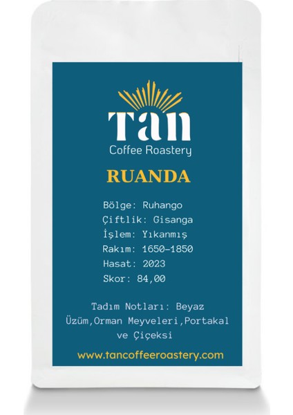 Tan Coffee Roastery Ruanda Çekirdek Kahve