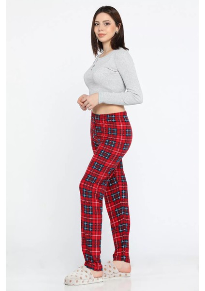 Kadın Ekose Desenli Pijama Altı