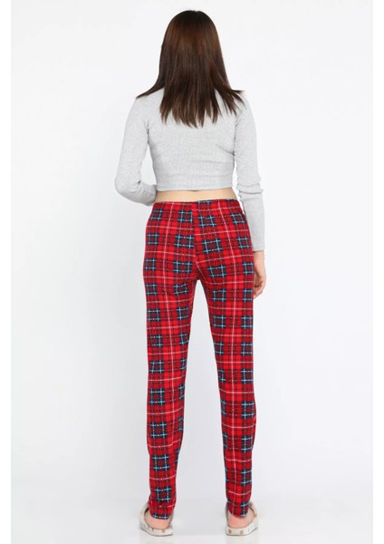 Kadın Ekose Desenli Pijama Altı