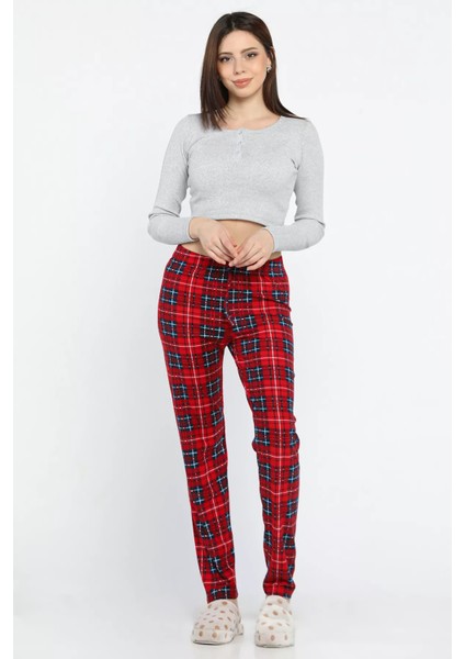 Kadın Ekose Desenli Pijama Altı