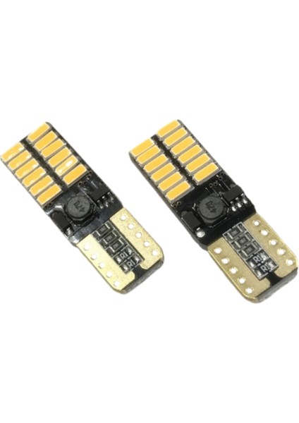 T10 LED Ampul 24SMD Canbuslu Mavi 2'li Set Turuncu 24V / LAAM627-5