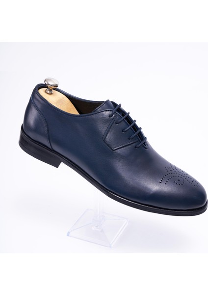 İtalyan stil iç dış naturel deri erkek ayakkabı lacivert T12932 modelleri