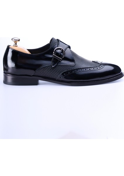 İtalyan stil iç dış naturel deri rugan erkek ayakkabı siyah T12936 fırsatları