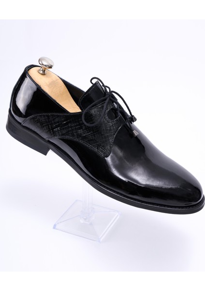 Italyan Stil Iç Dış Naturel Deri Rugan Erkek Ayakkabı Siyah T12944 fırsatları