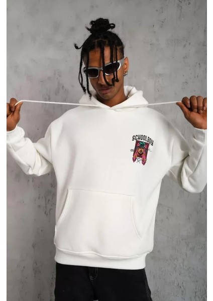By Kea Erkek School Boy Baskılı Kapüşonlu Sweat - Beyaz fiyatları