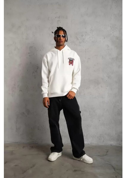 By Kea Erkek School Boy Baskılı Kapüşonlu Sweat - Beyaz fırsatları