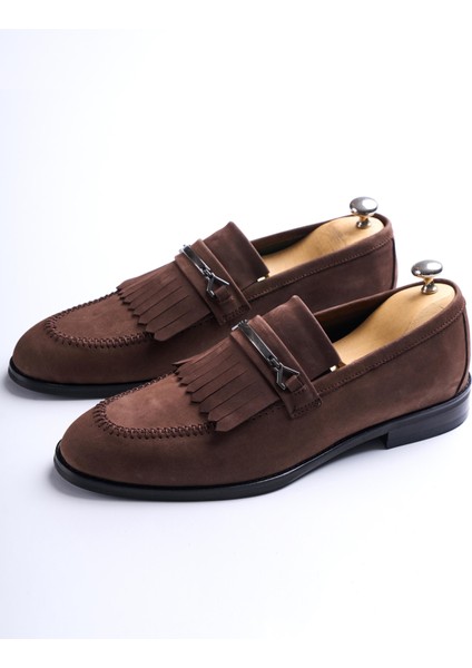 Italyan Stil Iç Dış Naturel Deri Erkek Ayakkabı Kahverengi T12943 modelleri