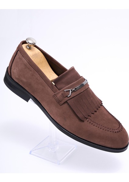 Italyan Stil Iç Dış Naturel Deri Erkek Ayakkabı Kahverengi T12943 indirimleri