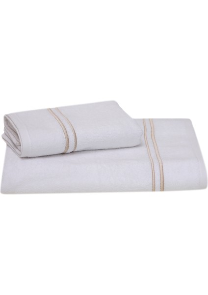 Fortuna Banyo Havlusu 90 x 150 cm Beyaz- Vizon