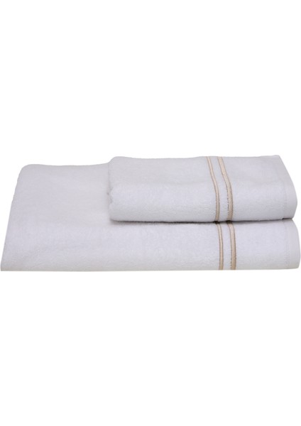 Fortuna Banyo Havlusu 90 x 150 cm Beyaz- Vizon fiyatları