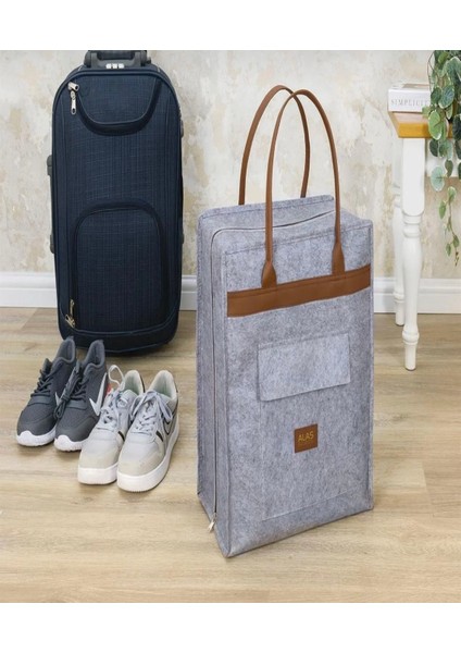 Derili Kulplu Seyahat Tipi Ayakkabı/ Valiz Çantası Ayakkabı Saklama Kutusu Valiz Seyahat Organizeri