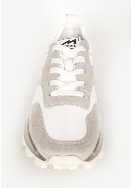 Erkek Sneaker Bağcıklı Rahat Taban Spor Ayakkabı Deri 19323 Beyaz/buz Gri fırsatları