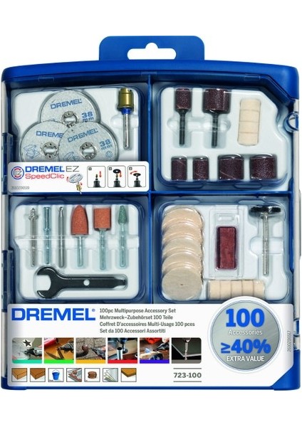 S723 Dremel Aksesuar Seti 100 Parça