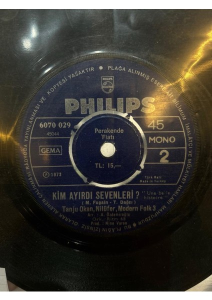 Tanju Okan, Nilüfer, Modern Folk 3 – Arkadaş Dur Bekle 1973 Baskı 45'lik (Plak)