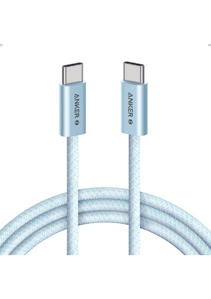 Zolo Usb-C To Usb-C Örgülü Kablo (1 M, 240W) - Mavi - A8060