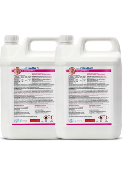 Handdes 75 Alkol Bazlı Sıvı El Dezenfektanı 5l - 2'li Paket