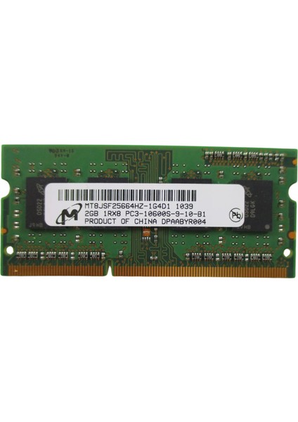 Micron 2gb PC3-10600 DDR3-1333MHZ MT8JSF25664HZ-1G4D1 Notebook Ram Bellek