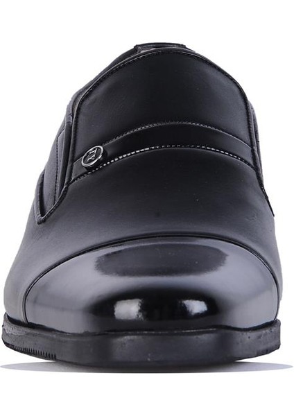 1048 Siyah Kauçuk %100 Deri Erkek Klasik Ayakkabı modelleri