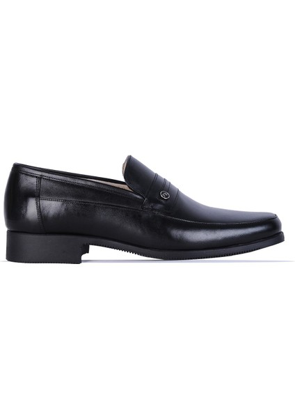 0020 Siyah Kauçuk %100 Deri Erkek Klasik Ayakkabı