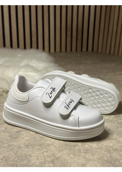 Günlük Erkek Kız Çocuk Sneaker Cırtlı Dikiş Detaylı Kalın Tabanlı Rahat Hafif Spor Ayakkabı 525PF