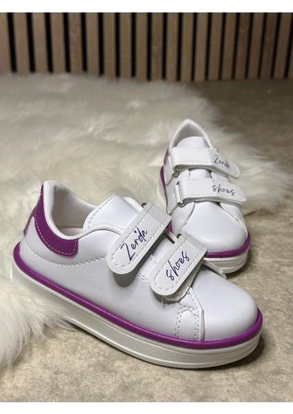 Günlük Erkek Kız Çocuk Sneaker Cırtlı Dikiş Detaylı Kalın Tabanlı Rahat Hafif Spor Ayakkabı 525PF