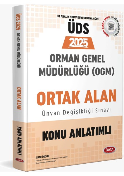 2025 ÜDS Orman Genel Müdürlüğü Ünvan Değişikliği Ortak Alan Konu Anlatımlı