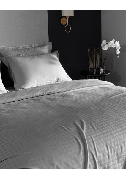Lune King Size Bambu Saten Nevresim Takımı - Taş