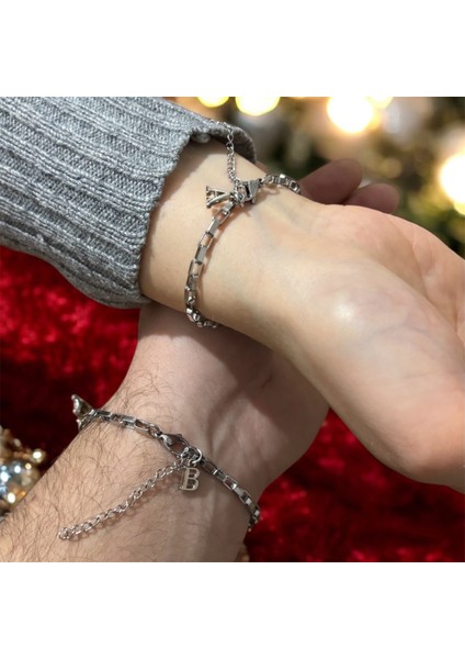 Harfli Gerçek Üst Düzey Kararmaz Çelik Sevgili 2 Li Küp Bileklik fiyatları