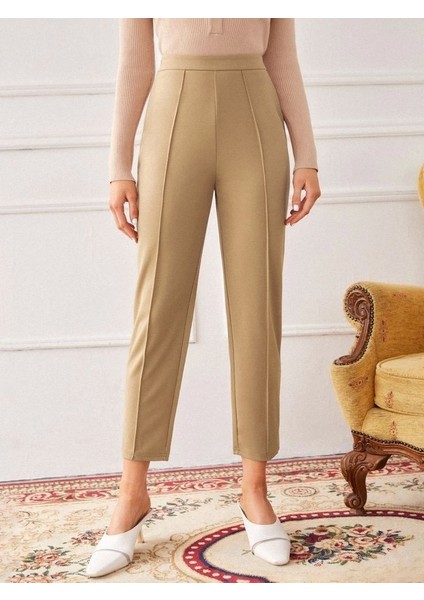 Kadın Yüksek Bel Ithal Krep Pantolon indirimleri