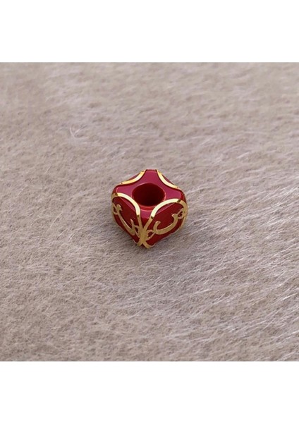 14 Ayar Altın Kafesli Kırmızı Boncuk C Harf Kolye Ucu fiyatları