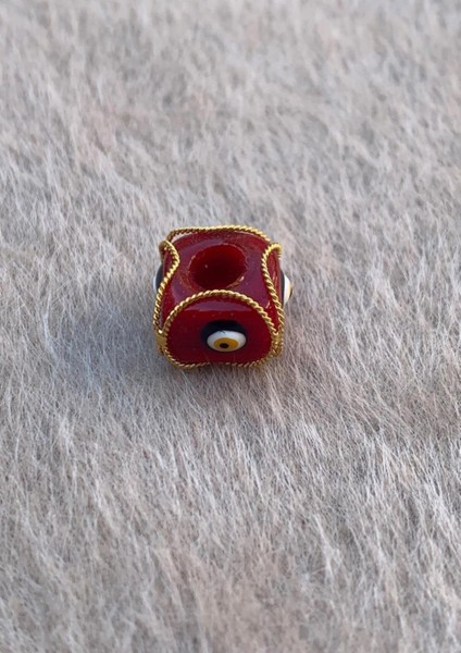 Altın Bordo Gözlü Küçük Boy Telkari Hülyam Boncuk