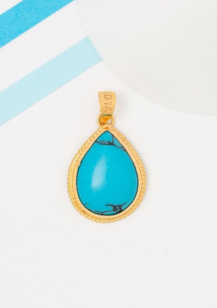 14 Ayar Altın Firuze Kolye Ucu