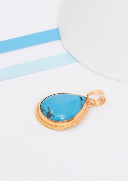 14 Ayar Altın Firuze Kolye Ucu fiyatları