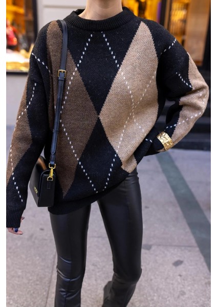 Baklava Desen Oversize Triko modelleri
