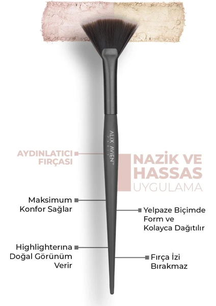 Alix Avien Yelpaze Makyaj Fırçası - Fan Brush