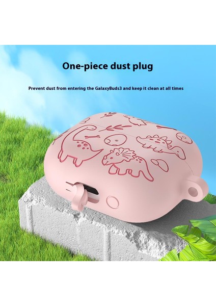 Samsung Galaxy Buds3 Pro / Buds3 Kulaklık Karikatür Dinozor Sıvı Silikon Kılıf Asılı Tokalı (Yurt Dışından) fırsatları