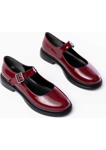 Ceylinmoda YSN-4444 Bordo Rugan Günlük Bayan Ayakkabı modelleri