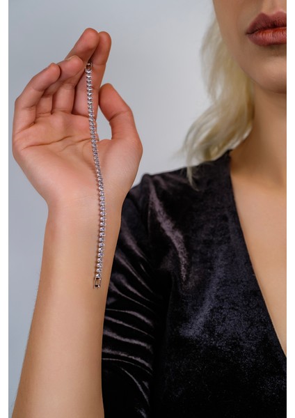 Işıltılı Zirconia Çelik Bileklik Günlük Şıklık Için modelleri